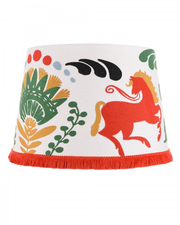 HORSE PARADE Embroidered Lampshade