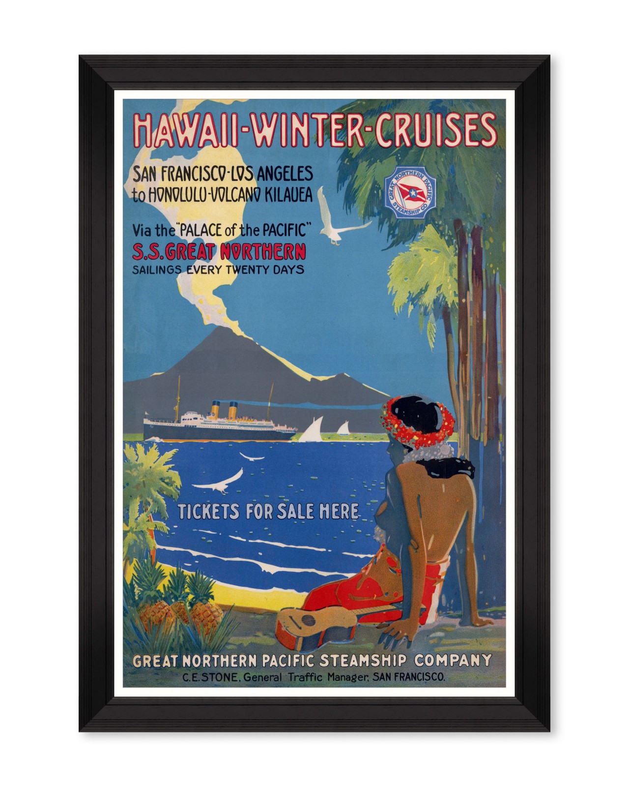 CARIBBEAN TRAVELS - HAWAII WINTER CRUISES  Framed Art