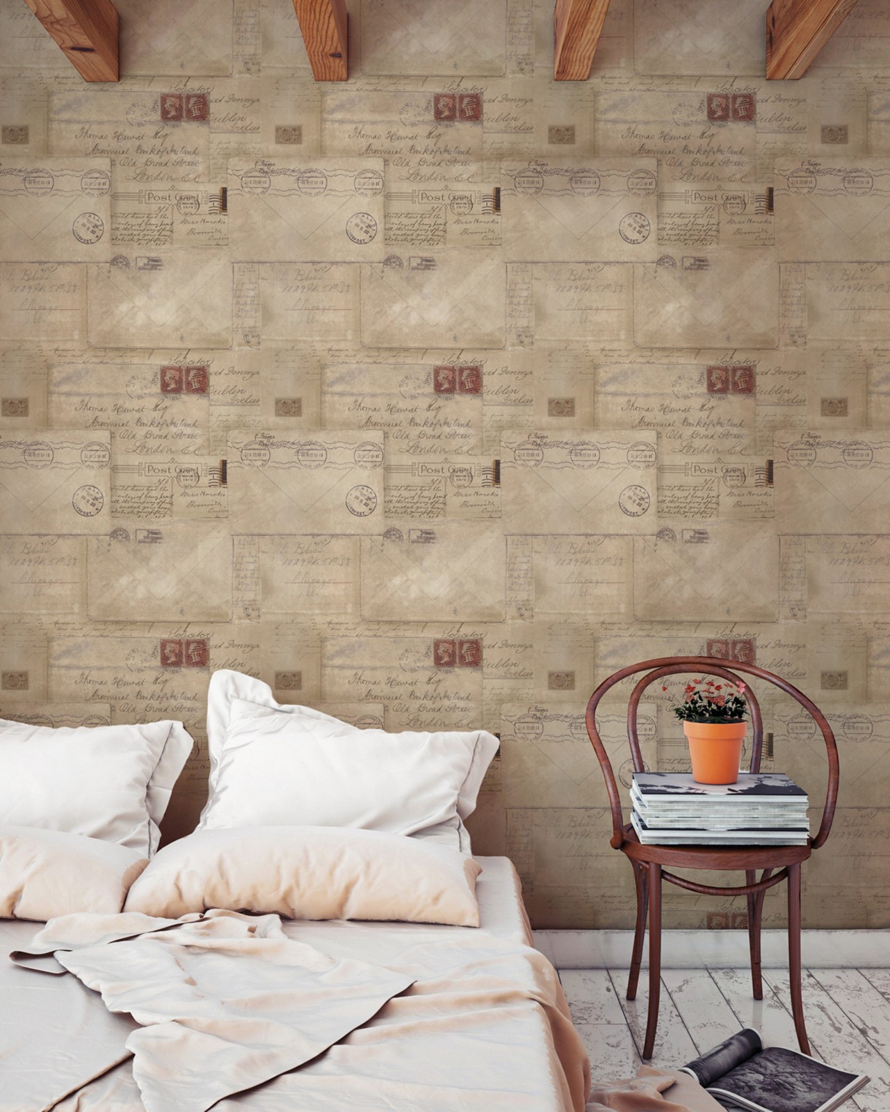 VINTAGE LETTERS Premium Wallpaper - Wallpaper - Products
