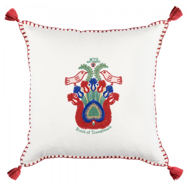 ROOTS OF TRANSYLVANIA Linen Embroidered Cushion