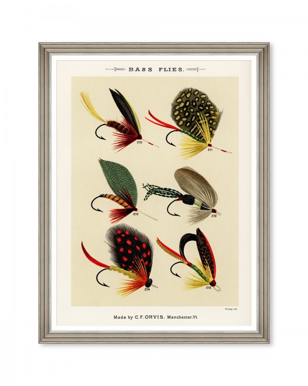FISHING FLIES II by Mary Orvis Marbury Framed Art