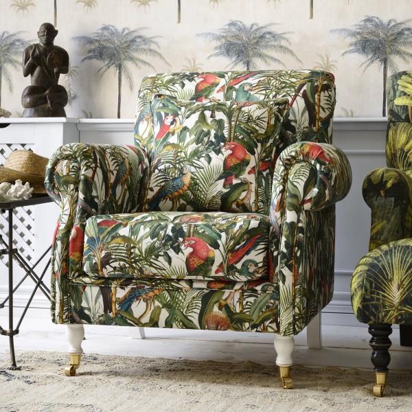 KINGSTON Chair - PARROTS OF BRASIL Linen