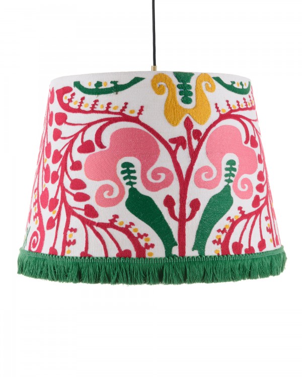 HUNGARIAN EMBROIDERY Embroidered Pendant Lamp