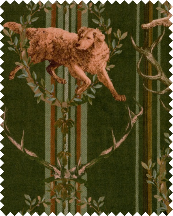 MOUNTAIN DOGS Cypress Green Velvet Sample