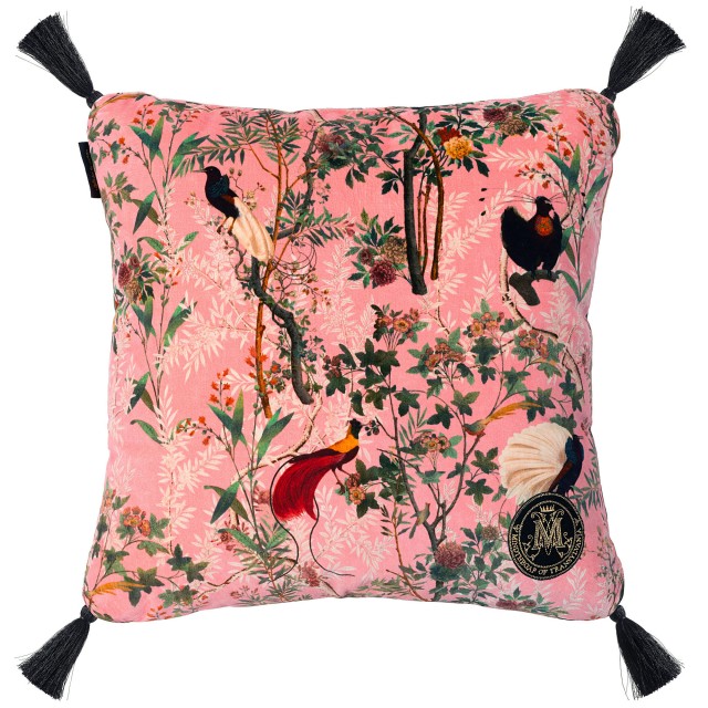 ROYAL GARDEN Pink Velvet Cushion