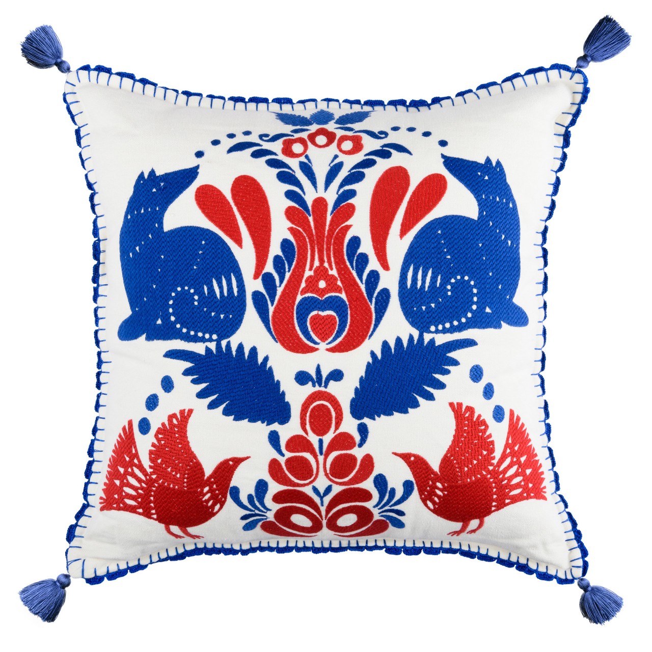 FOLK EMBROIDERY Linen Embroidered Cushion