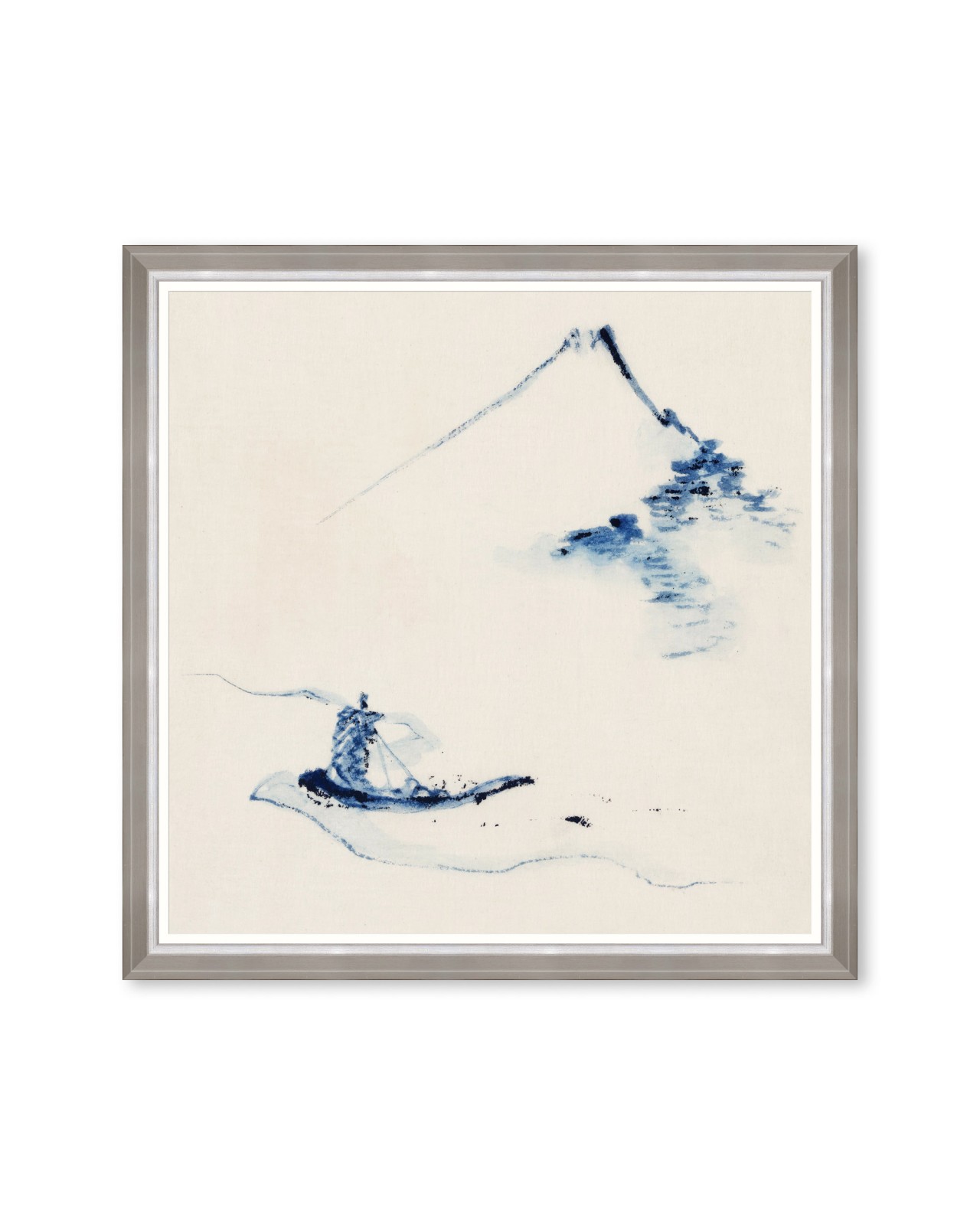 A PERSON IN A SMALL BOAT by Hokusai Framed Art