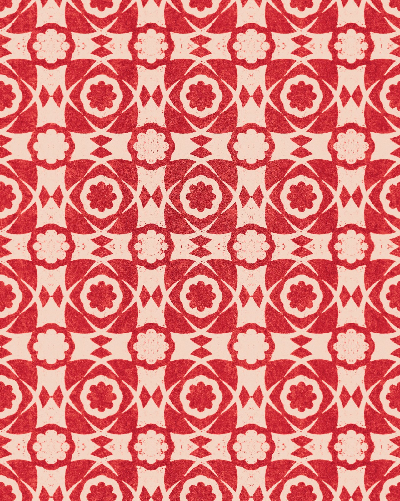 AEGEAN TILES Red Wallpaper