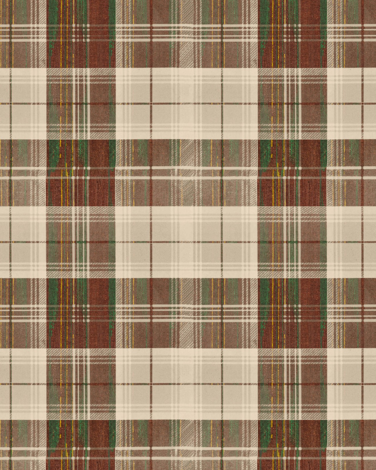 COUNTRYSIDE PLAID Leather Wallpaper