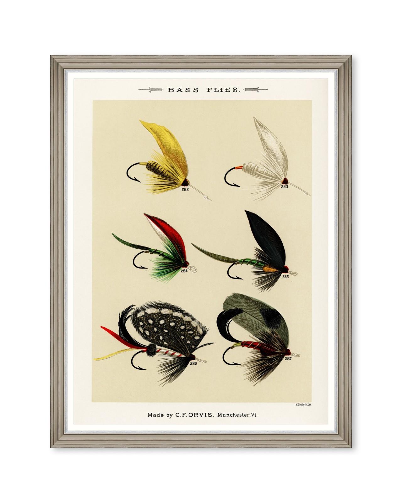 FISHING FLIES I by Mary Orvis Marbury Framed Art