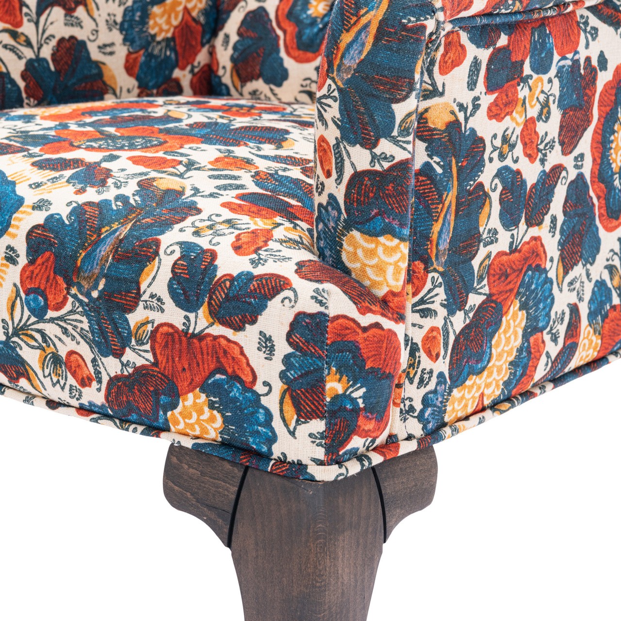 FITZROY TUFTED CHAIR - REMONDINI FLORAL Fabric