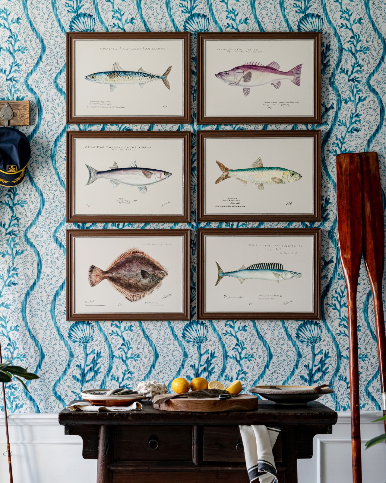 MEDITERRANEAN FISH - FLOUNDER by F Clark Framed Art