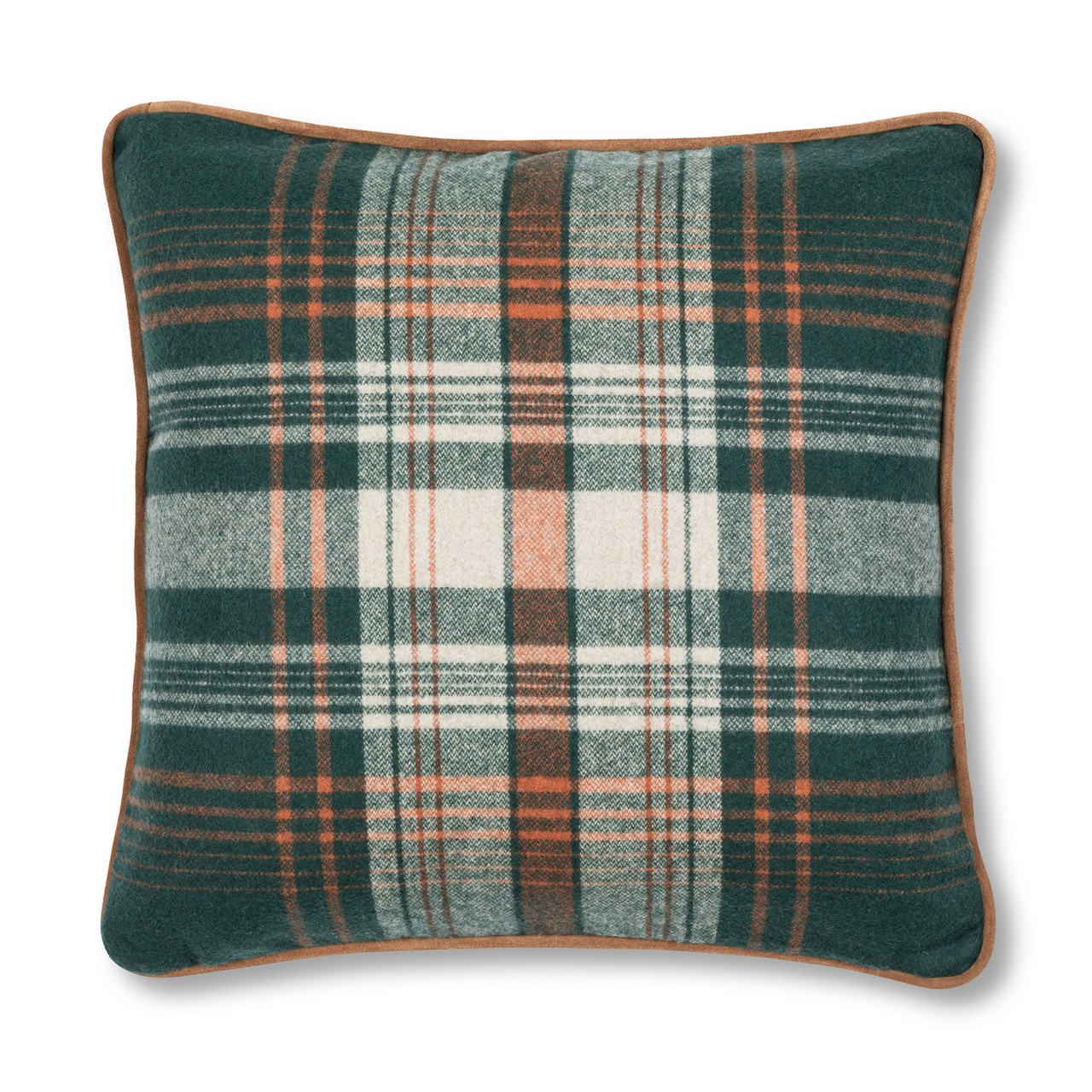 MONTEREY PLAID Green Wool Cushion
