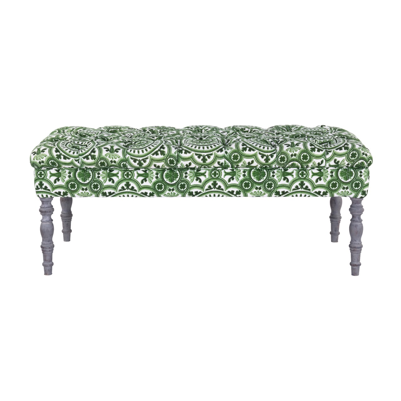 EDWARD Ottoman Tufted Bench - THE MANOR Linen