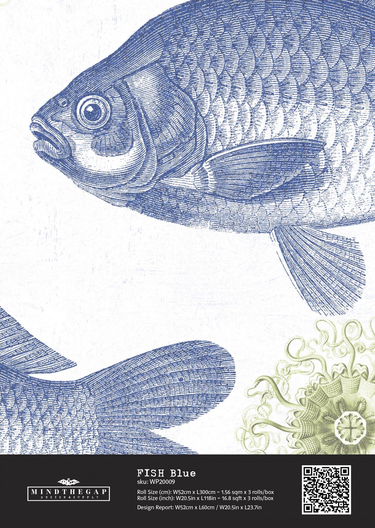 FISH Blue Wallpaper Sample